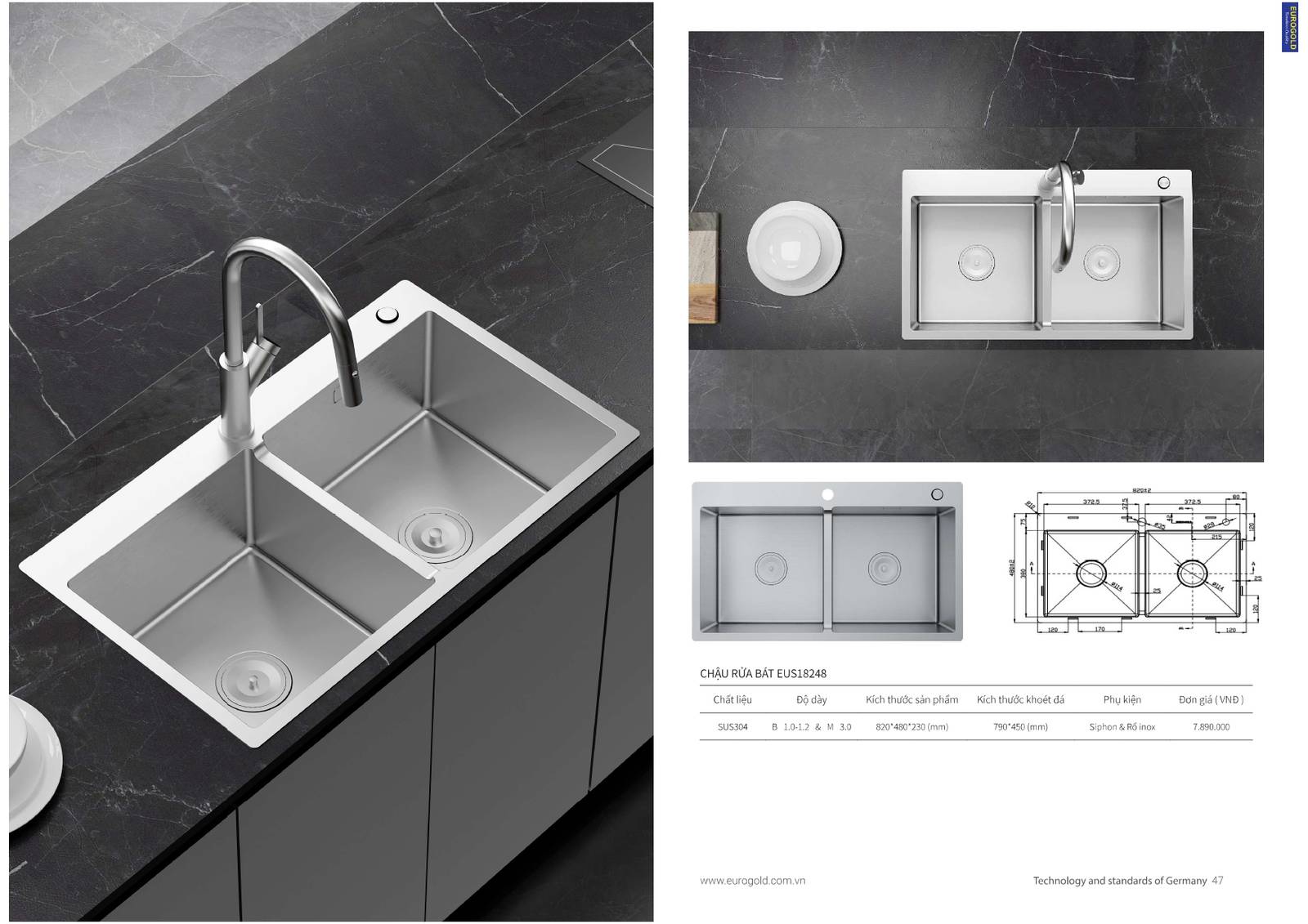 Thiết bị nhà bếp EUROGOLD Catalogue và Bảng giá mới nhất /Page 24
